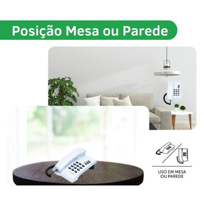 Imagem de Telefone Fixo Com Fio Intelbras Pleno Sem Chave Cinza Ártico