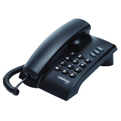 Imagem de Telefone Fixo Com Fio Pleno Intelbras Sem Chave Preto - 2 Unidades