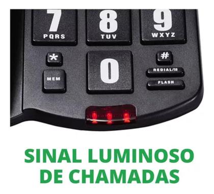 Imagem de Telefone Fixo Intelbras Tok Fácil Preto C/fio