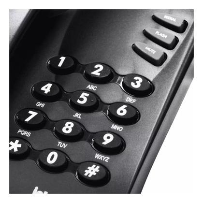 Imagem de Telefone Fixo Linha de Mesa Parede Intelbras Aparelho Telefônico Preto