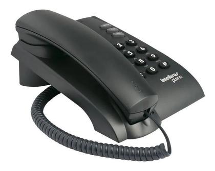 Imagem de Telefone Fixo Mesa Com Fio Intelbras Pleno Preto Resistente Prático Durável Comunicação Doméstica Escritório