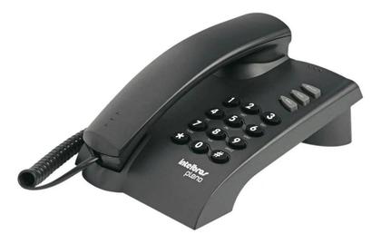 Imagem de Telefone Fixo Mesa Com Fio Intelbras Pleno Preto Resistente Prático Durável Comunicação Doméstica Escritório