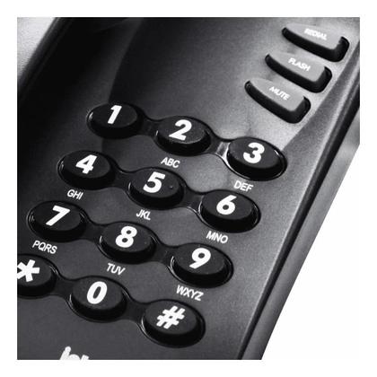 Imagem de Telefone Fixo Mesa Com Fio Intelbras Pleno Preto Resistente Prático Durável Comunicação Doméstica Escritório