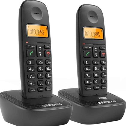 Imagem de Telefone Intelbras Id Ts 2512 4122512 Sem Fio Digital Preto Com Ramal Adicional