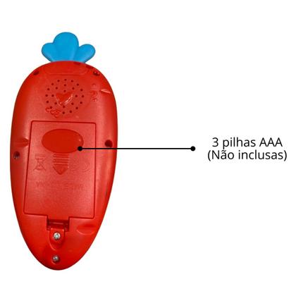 Telefone musical infantil cenoura com mordedor ref xz-1712 - china