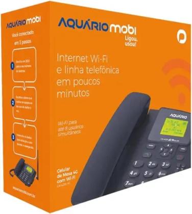 Imagem de Telefone Rural Celular Fixo Mesa Wifi Dual Sim 4g Ca42sx4g Aquário