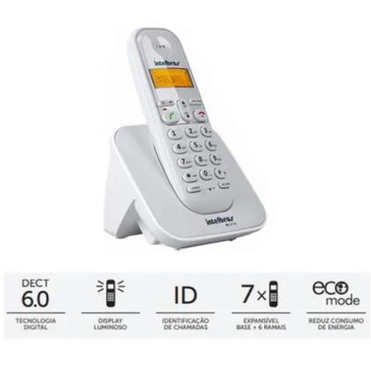 Imagem de Telefone sem fio com ramal ts 3112 branco - intelbras