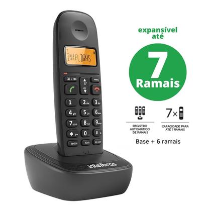 Imagem de Telefone Sem fio Intelbras TS 2510 Preto