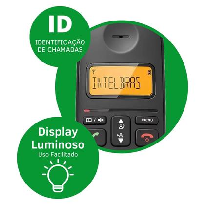 Imagem de Telefone Sem fio Intelbras TS 2510 Preto
