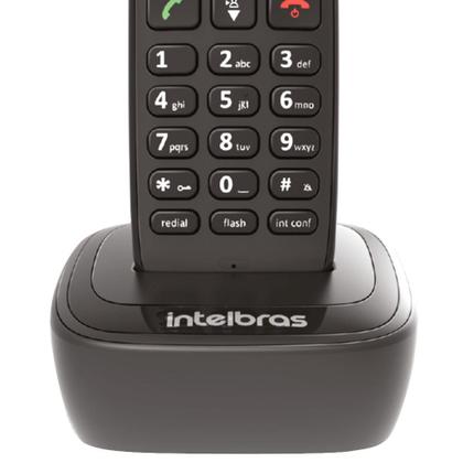 Imagem de Telefone Sem Fio Intelbras TS 2512, Digital, com Ramal Adicional, Preto - 4122512