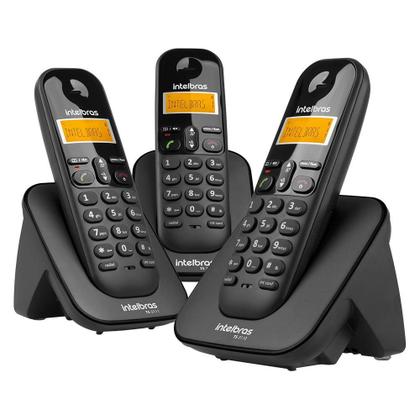 Imagem de Telefone Sem Fio Intelbras TS 3113 com Identificador de Chamadas e Agenda para 70 Contatos, Preto - 4123103