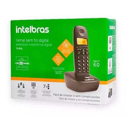 Imagem de Telefone Sem Fio Intelbras TS2511 Ramal Preto 665711 - Digital