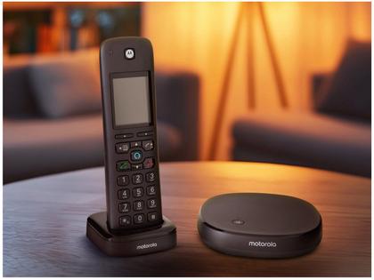 Imagem de Telefone sem Fio Motorola AXH01 Identificador de Chamada Secretária Eletrônica Wi-Fi