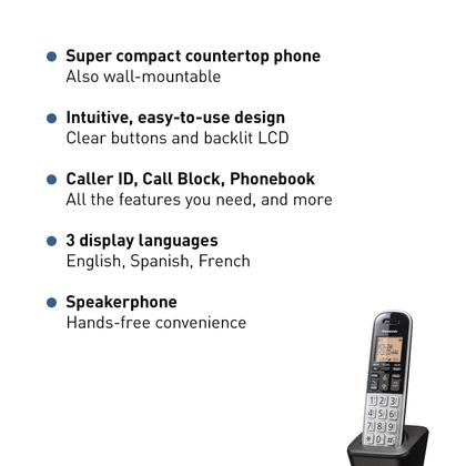 Imagem de Telefone Sem Fio Panasonic KX-TGB810S DECT 6.0 - Display LCD 1,6"