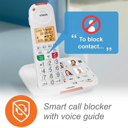 Imagem de Telefone sem fio para idosos VTech amplificado com secretária eletrônica