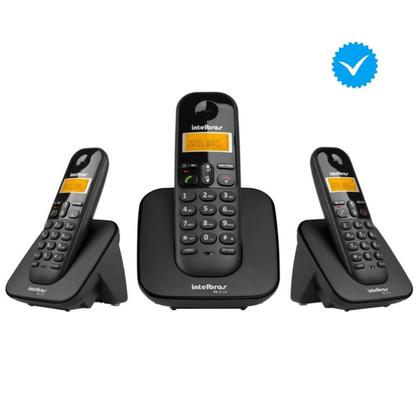 Imagem de Telefone Sem Fio TS 3110 Com 2 Ramal Intelbras Combo oficial