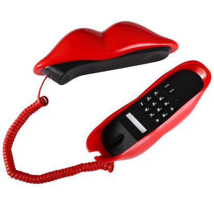 Imagem de Telefone Suwimut Red Mouth Telefone fixo com fio em forma de lábio