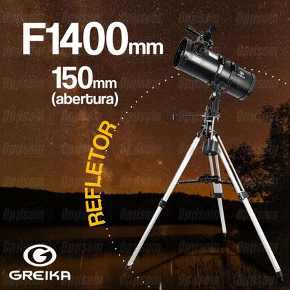 Imagem de Telescópio Astronomico 150mm Refletor Greika f1400mm Visualizar Planetas