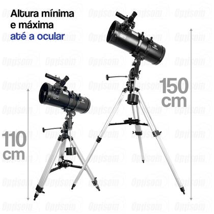 Imagem de Telescópio Astronomico 150mm Refletor Greika f1400mm Visualizar Planetas