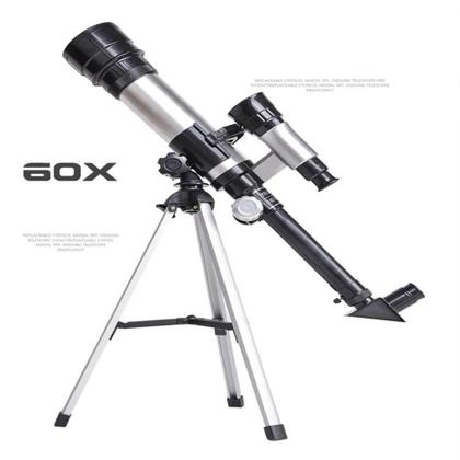 Imagem de Telescopio astronomico 60x completo refrator microscopio terrestre constelacao estrelas luneta alcance com tripe ajustáv