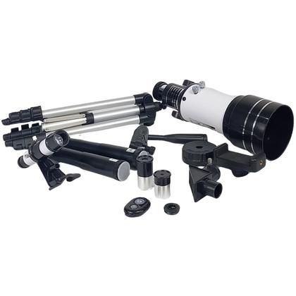 Imagem de Telescopio Astronomico Com Tripé Ajustável E Suporte Celular Abertura 70mm F30070