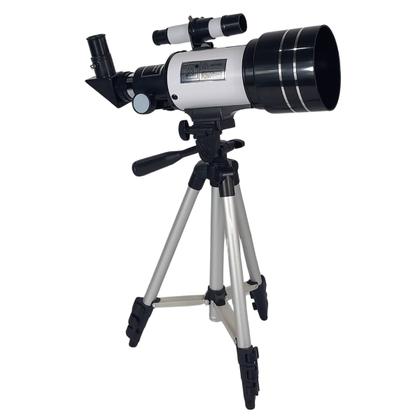 Imagem de Telescopio Astronomico Com Tripé Ajustável E Suporte Celular Abertura 70mm F30070