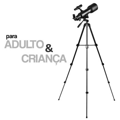 Imagem de Telescopio Astronomico Greika Adulto e Criança 60mm F360 com Tripé Ajustável