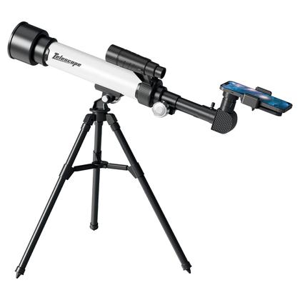 Imagem de Telescópio Astronômico Infantil Educativo Com Tripé Ajustável Zoom 30x 60x E Luneta