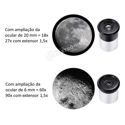 Imagem de Telescópio Astronômico Profissional Refrator Luneta Leve E Portátil LE2054
