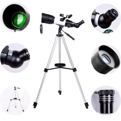Imagem de Telescópio Astronômico Refrator 400x70 Lorben Tripé 120cm GT954