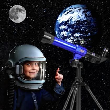 Imagem de Telescópio Infantil Astro com Lentes 20x 30x 40x Brinquedo Educativo Castela