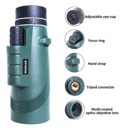 Imagem de Telescópio monocular KAFENDA 40x60 de alta potência com suporte para smartphone