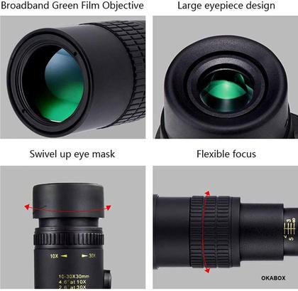 Imagem de Telescópio Monocular Pom 4k 10-300x40mm Super Telefoto Zoom