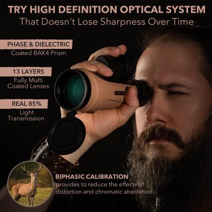 Imagem de Telescópio monocular Scotar 12x50 FMC à prova de neblina IP67 à prova d'água