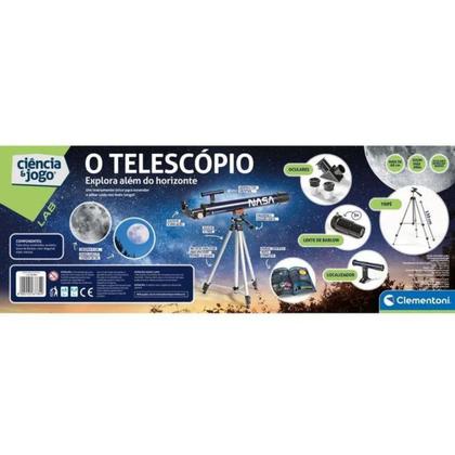 Telescópio Nasa Ciência e Jogo Lab Zoom 300x - Clementoni - Fun