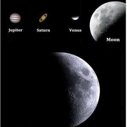 Imagem de Telescopio profissional astronomico refrator 525x tripe 60cm kit lentes luneta planetaria lunar