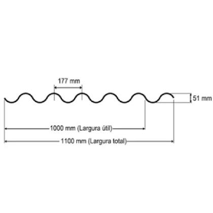 Imagem de Telha Plástica Onda Alta 1,2mm 2,44x1,10 Metros - 51.0244 - ATCO