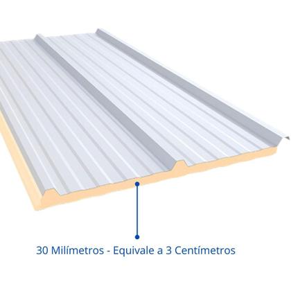 Imagem de Telha Termica Sanduiche Kingspan Pir 30MM Branco S Forro 3MT