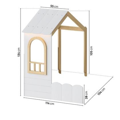 Imagem de Telhado para Cama Reversível Solteiro New Garden Casatema MadeiraOriginals Branco/Marrom