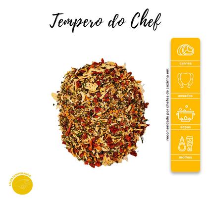 Imagem de Tempero 100% Natural Chef Com Sal Qualidade Premium Pote com Dosador Kit 4 60g