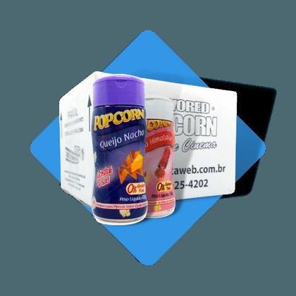 Imagem de Tempero Pipoca 24 Frascos 12 Queijo Nacho 12 Sal Do Himalaia