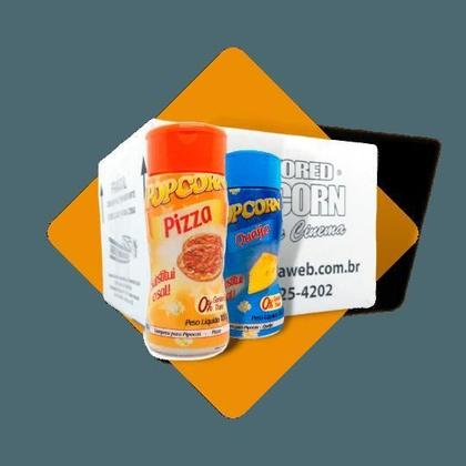 Imagem de Temperos Para Pipoca - Cx 24 Frascos - 12 Pizza - 12 Queijo