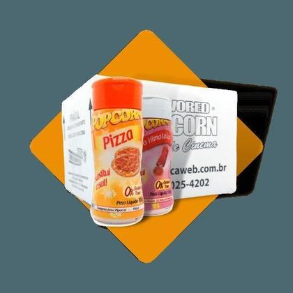 Imagem de Temperos Pipoca - Cx 12 Frascos 6 Pizza 6 Sal Do Himalaia