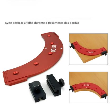 Imagem de Template Elétrico Para Chanfrar Madeira Com Molde De Arco Grande, Canto Interno E Externo R100-R300
