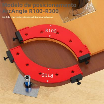 Imagem de Template Elétrico Para Chanfrar Madeira Com Molde De Arco Grande, Canto Interno E Externo R100-R300