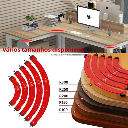 Imagem de Template Elétrico Para Chanfrar Madeira Com Molde De Arco Grande, Canto Interno E Externo R100-R300
