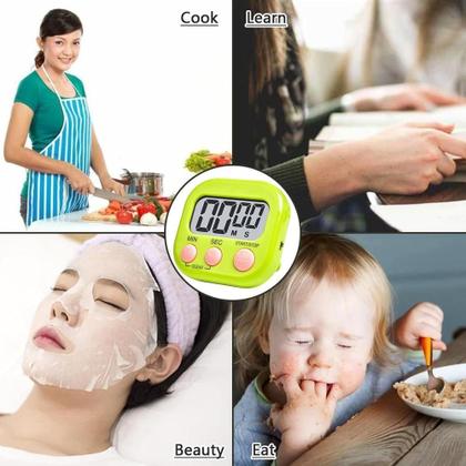 Imagem de Temporizador Digital Relogio Timer Magnetico Cronometro Alarme Cozinha Academia Ima Geladeira