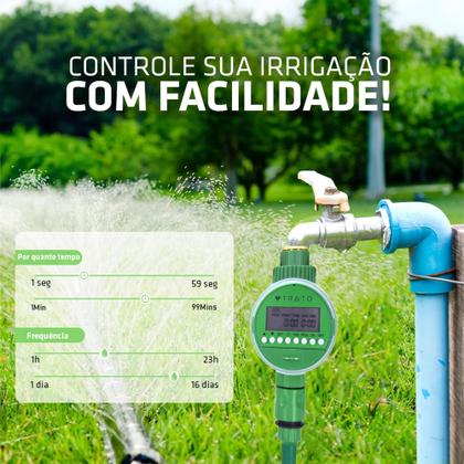 Imagem de Temporizador Irrigação Programável Automático Hortas Jardins TD16