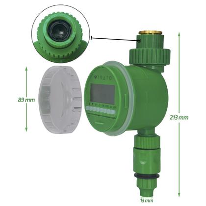 Imagem de Temporizador Irrigação Programável Automático Hortas Jardins TD16