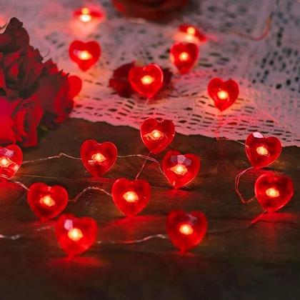 Imagem de Temporizador operado por bateria String Lights EXF 3m Red Heart